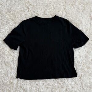Women’s Black Crop Top Tshirt Size XS